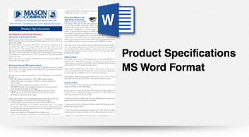 Product Specifications (MS Word format)